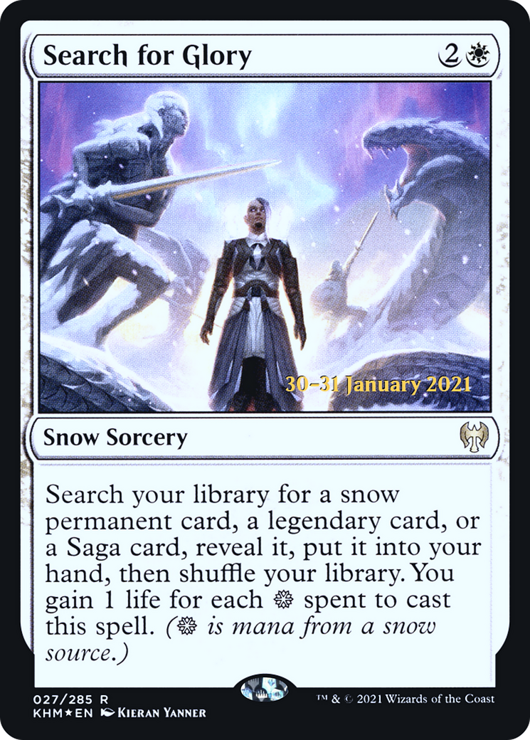 Search for Glory (PKHM-27S) - Kaldheim Promos: (snow) Foil