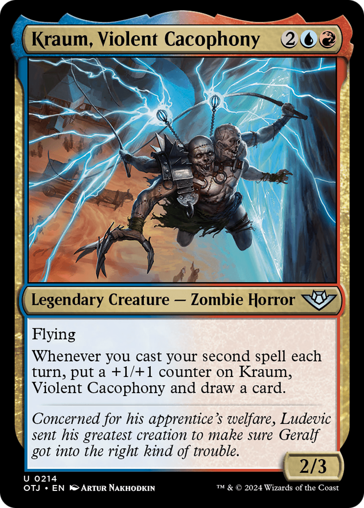 Kraum, Violent Cacophony (OTJ-214) - Outlaws of Thunder Junction Foil - Premium MTG Single from Wizards of the Coast - Just $0.25! Shop now at Game Crave Tournament Store
