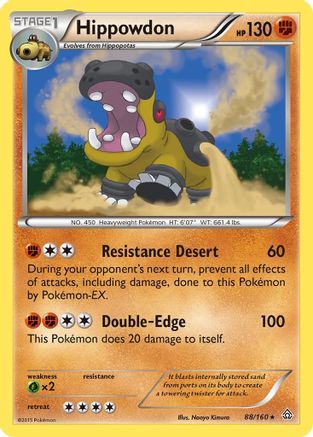 Hippowdon 88/160 - Primal Clash Reverse Holofoil