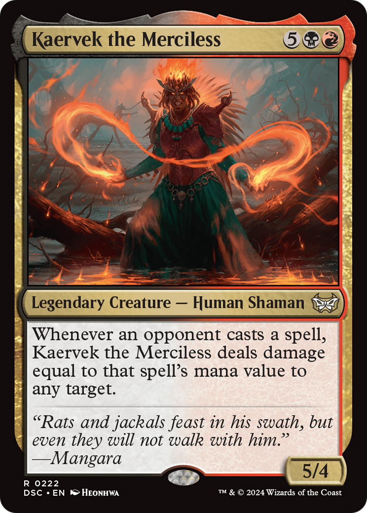 Kaervek the Merciless (DSC-222) - Duskmourn: House of Horror Commander - Premium MTG Single from Wizards of the Coast - Just $0.25! Shop now at Game Crave Tournament Store