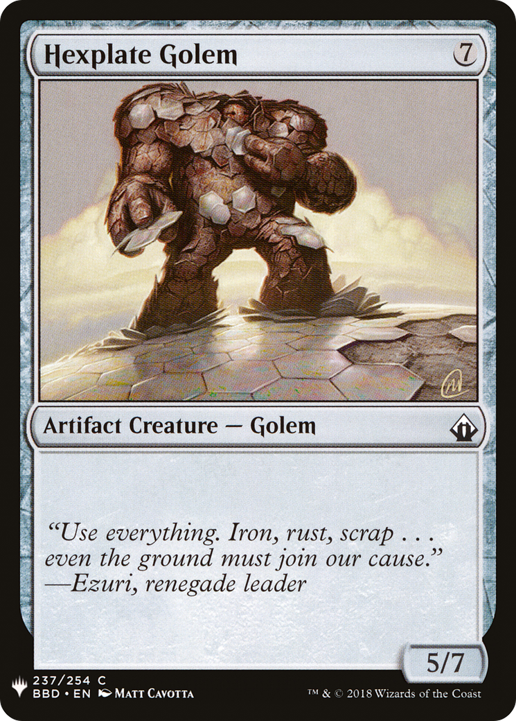 Hexplate Golem (MB1-1594) - Mystery Booster