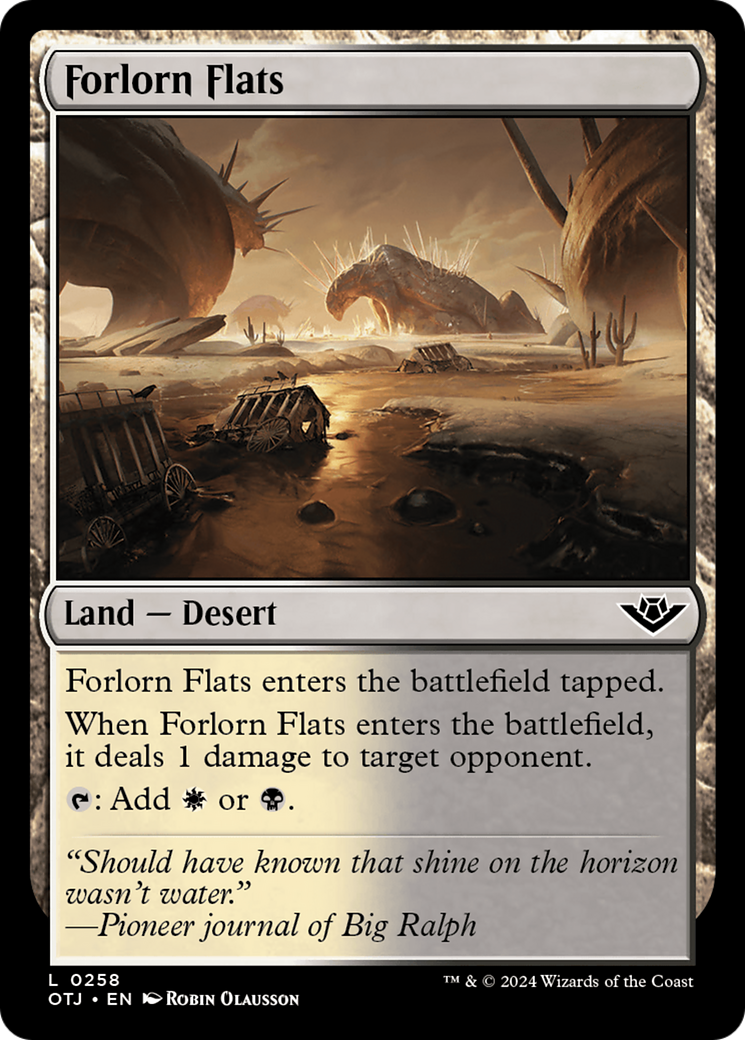 Forlorn Flats (OTJ-258) - Outlaws of Thunder Junction - Premium MTG Single from Wizards of the Coast - Just $0.25! Shop now at Game Crave Tournament Store