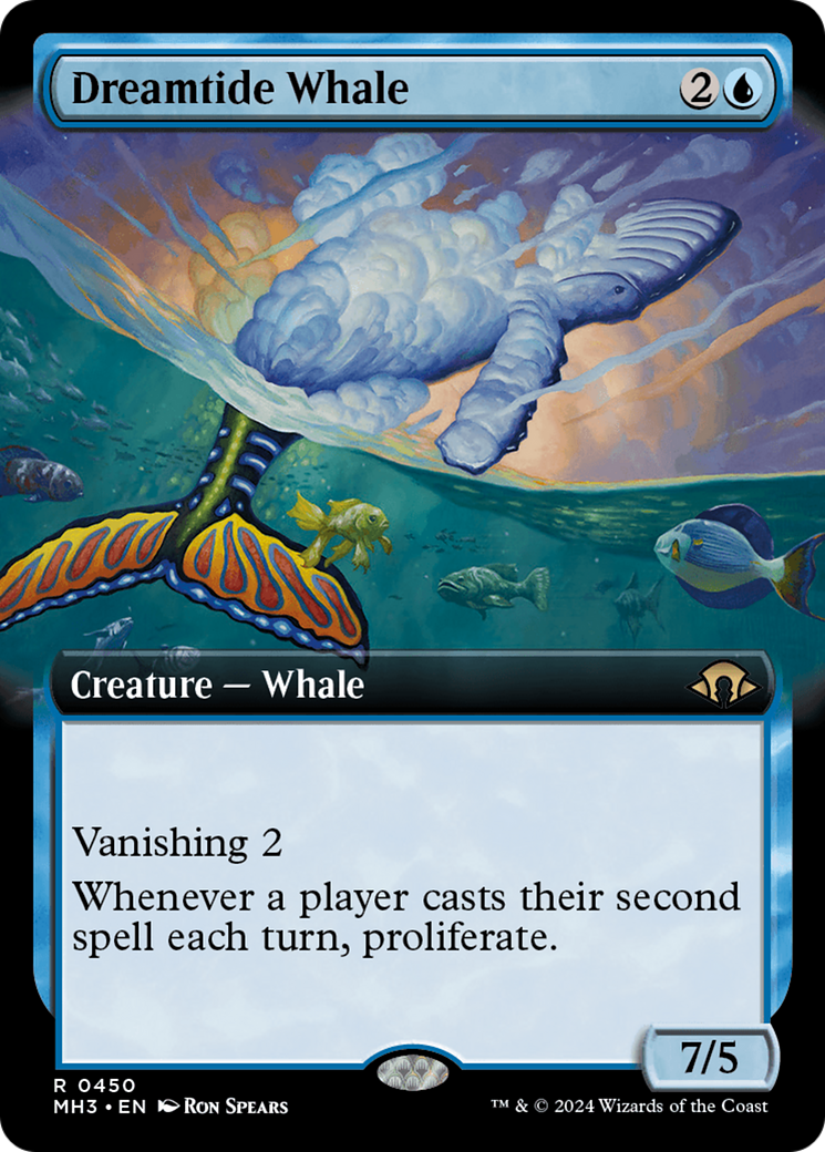 Dreamtide Whale (MH3-450) - Modern Horizons 3: (Extended Art) - Premium MTG Single from Wizards of the Coast - Just $3.14! Shop now at Game Crave Tournament Store