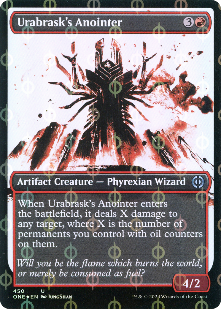 Urabrask's Anointer (ONE-450) - Phyrexia: All Will Be One: (Showcase) Foil - Premium MTG Single from Wizards of the Coast - Just $0.25! Shop now at Game Crave Tournament Store