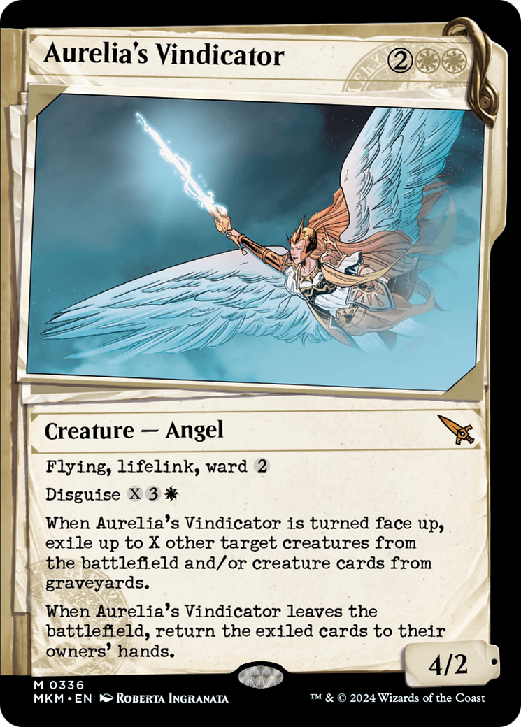 Aurelia's Vindicator (MKM-336) - Murders at Karlov Manor: (Showcase) Foil - Premium MTG Single from Wizards of the Coast - Just $0.30! Shop now at Game Crave Tournament Store