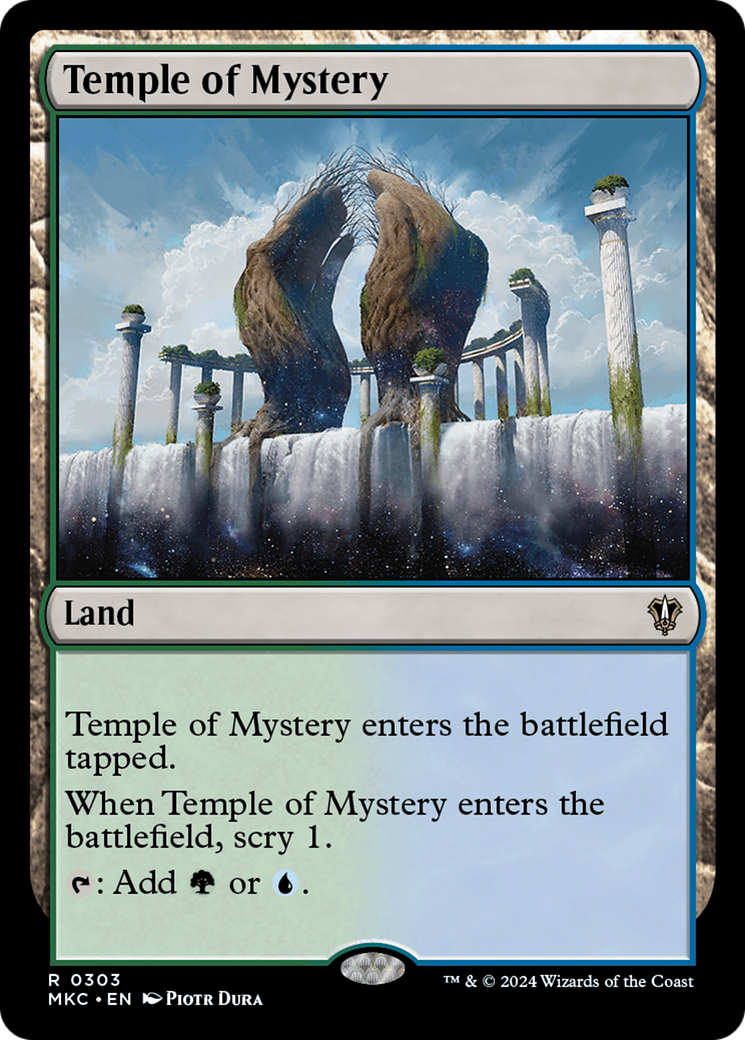 Temple of Mystery (MKC-303) - Murders at Karlov Manor Commander - Premium MTG Single from Wizards of the Coast - Just $0.26! Shop now at Game Crave Tournament Store