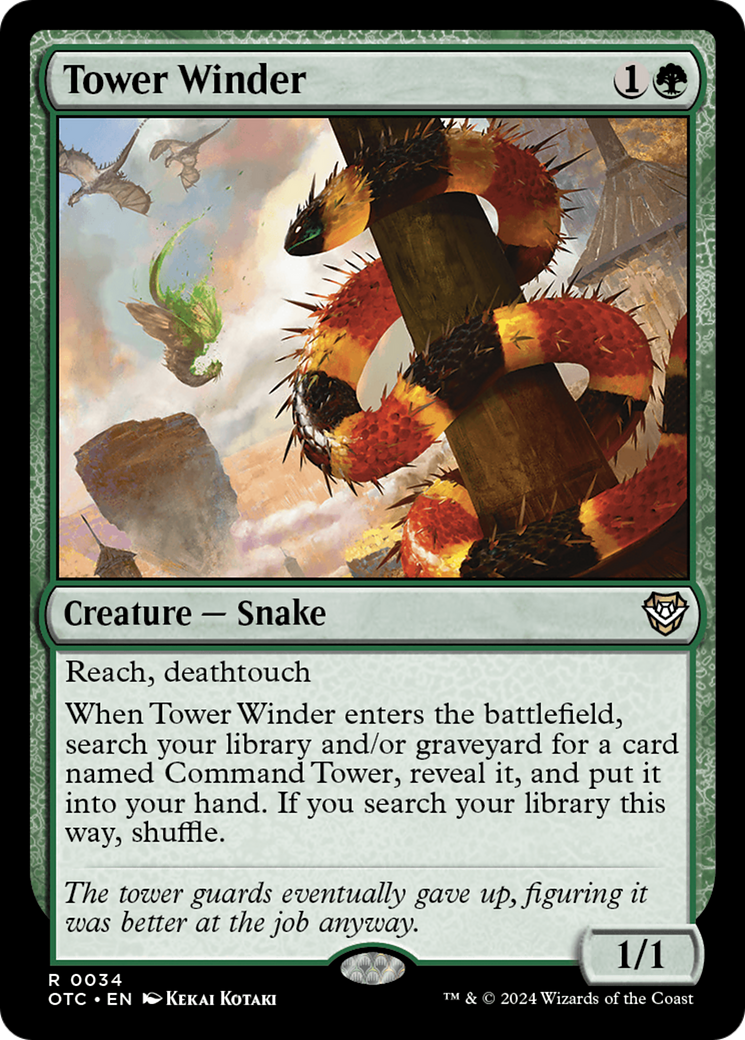 Tower Winder (OTC-034) - Outlaws of Thunder Junction Commander - Premium MTG Single from Wizards of the Coast - Just $2.02! Shop now at Game Crave Tournament Store