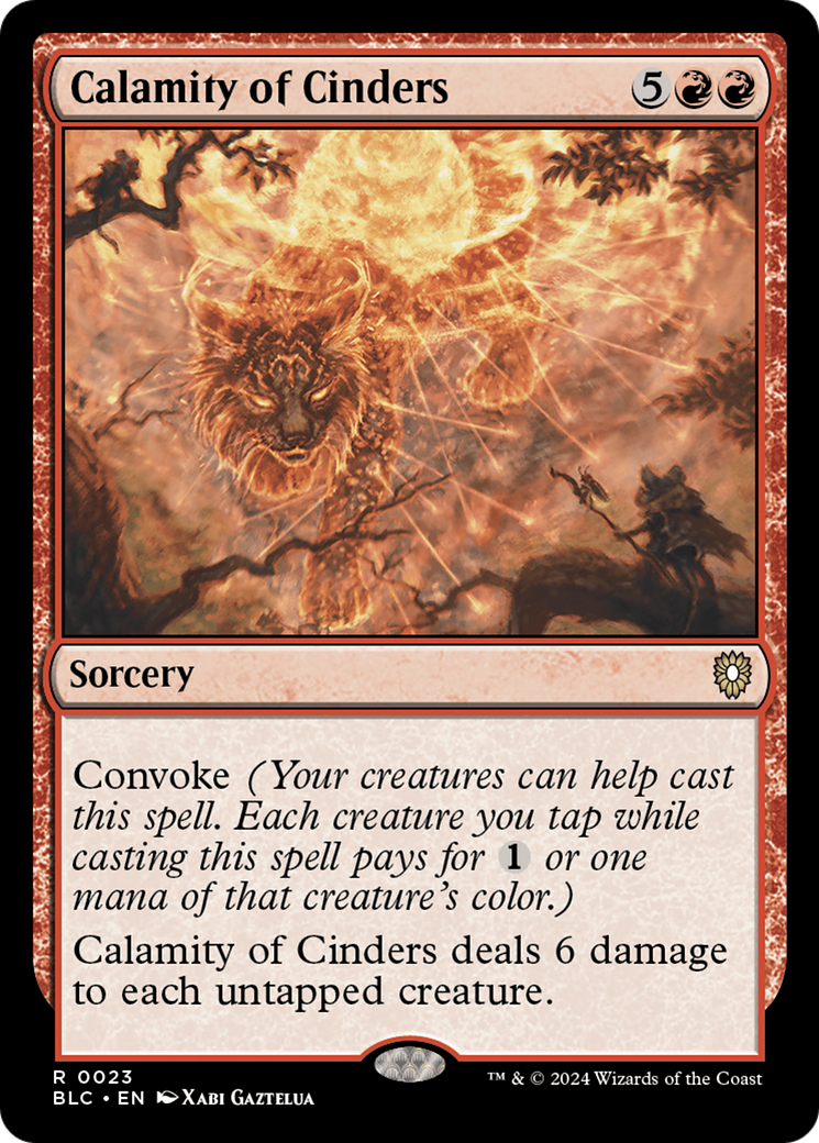 Calamity of Cinders (BLC-023) - Bloomburrow Commander - Premium MTG Single from Wizards of the Coast - Just $0.25! Shop now at Game Crave Tournament Store