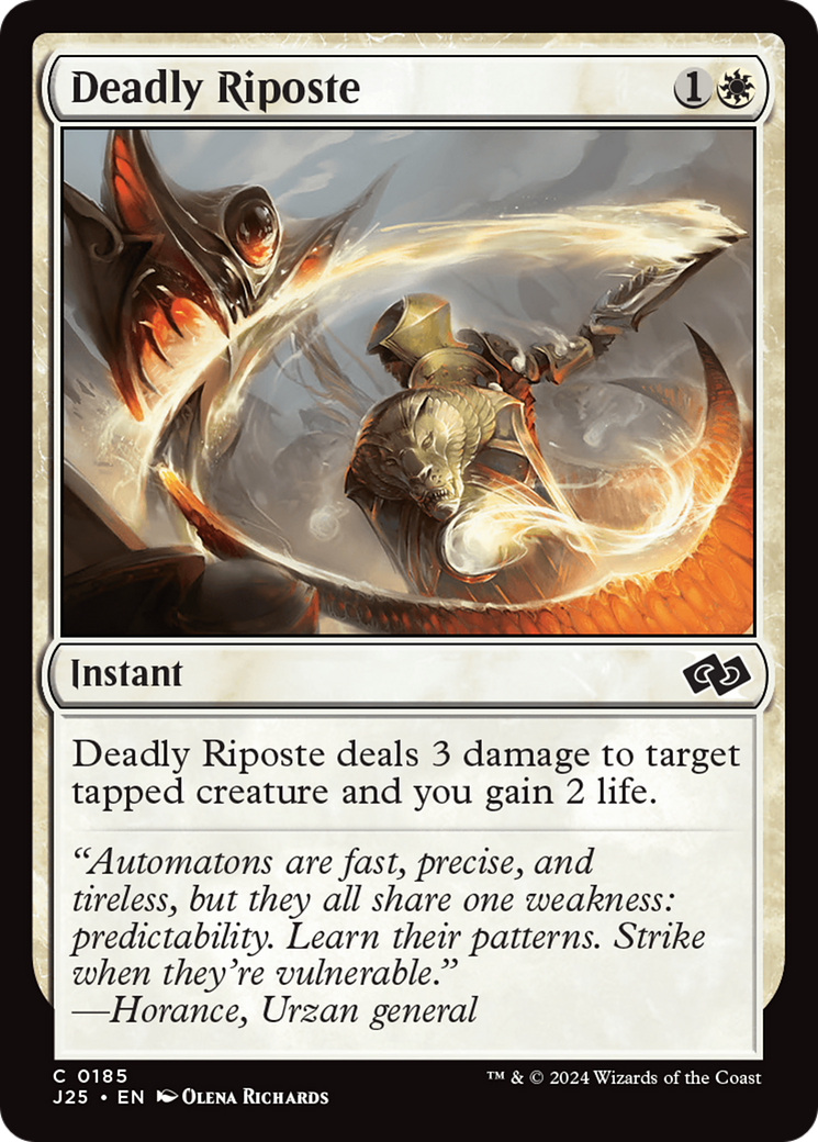 Deadly Riposte (J25-185) - Foundations Jumpstart - Premium MTG Single from Wizards of the Coast - Just $0.25! Shop now at Game Crave Tournament Store