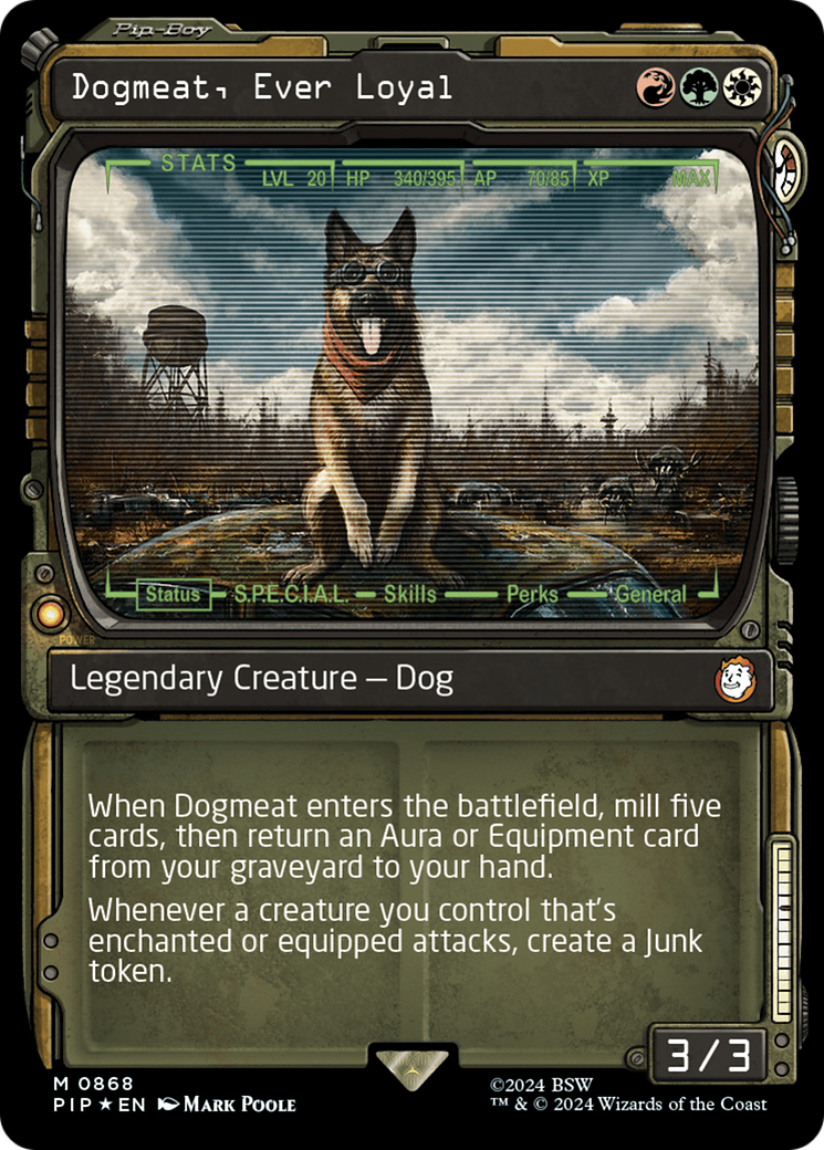 Dogmeat, Ever Loyal (PIP-868) - Fallout: (Showcase) Foil - Premium MTG Single from Wizards of the Coast - Just $52.92! Shop now at Game Crave Tournament Store