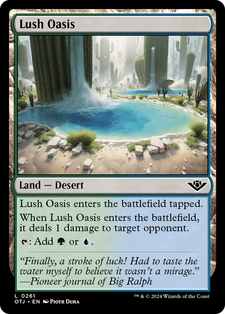 mtg otj cards Game Crave Tournament Store - Lush Oasis (OTJ-261)