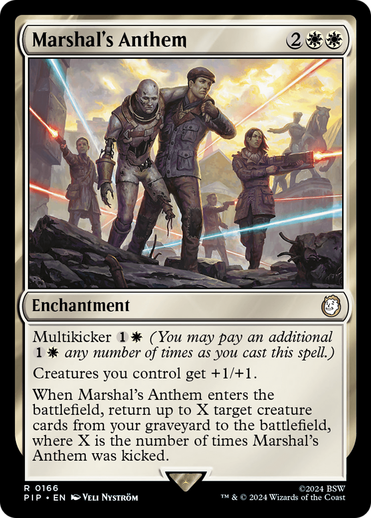 Marshal's Anthem (PIP-166) - Fallout Foil - Premium MTG Single from Wizards of the Coast - Just $0.25! Shop now at Game Crave Tournament Store
