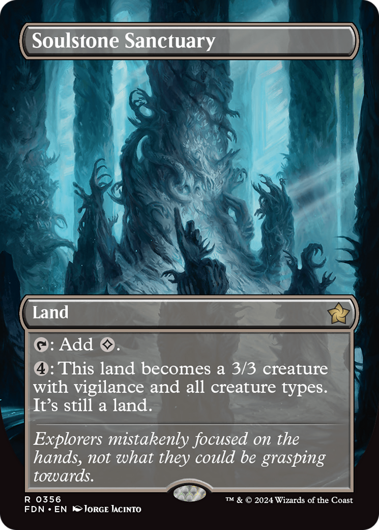 Soulstone Sanctuary (FDN-356) - Foundations (Borderless) Foil - Premium MTG Single from Wizards of the Coast - Just $4.26! Shop now at Game Crave Tournament Store