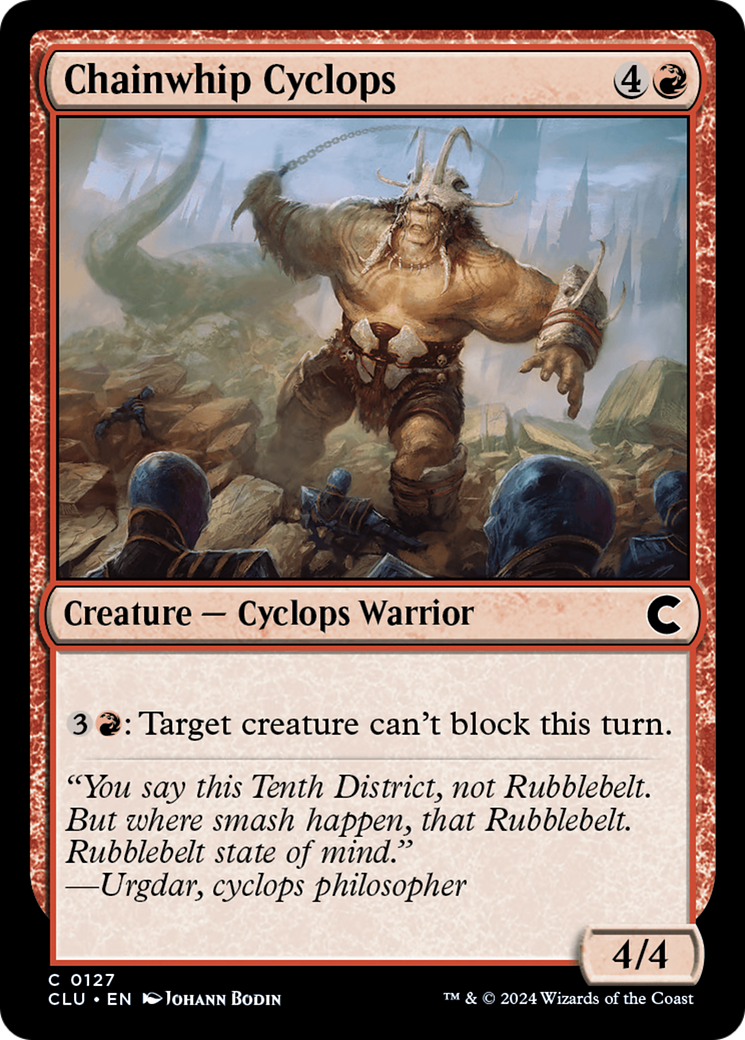 Chainwhip Cyclops (CLU-127) - Ravnica: Clue Edition - Premium MTG Single from Wizards of the Coast - Just $0.25! Shop now at Game Crave Tournament Store