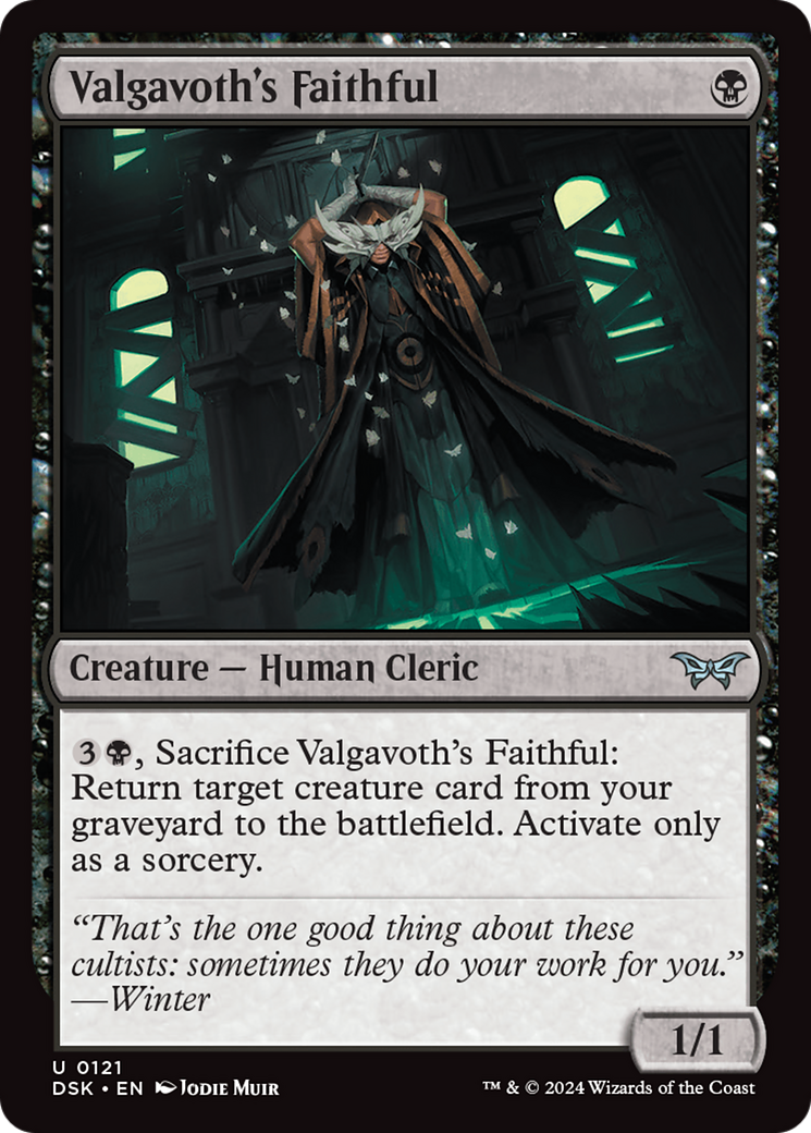 Valgavoth's Faithful (DSK-121) - Duskmourn: House of Horror Foil - Premium MTG Single from Wizards of the Coast - Just $0.25! Shop now at Game Crave Tournament Store