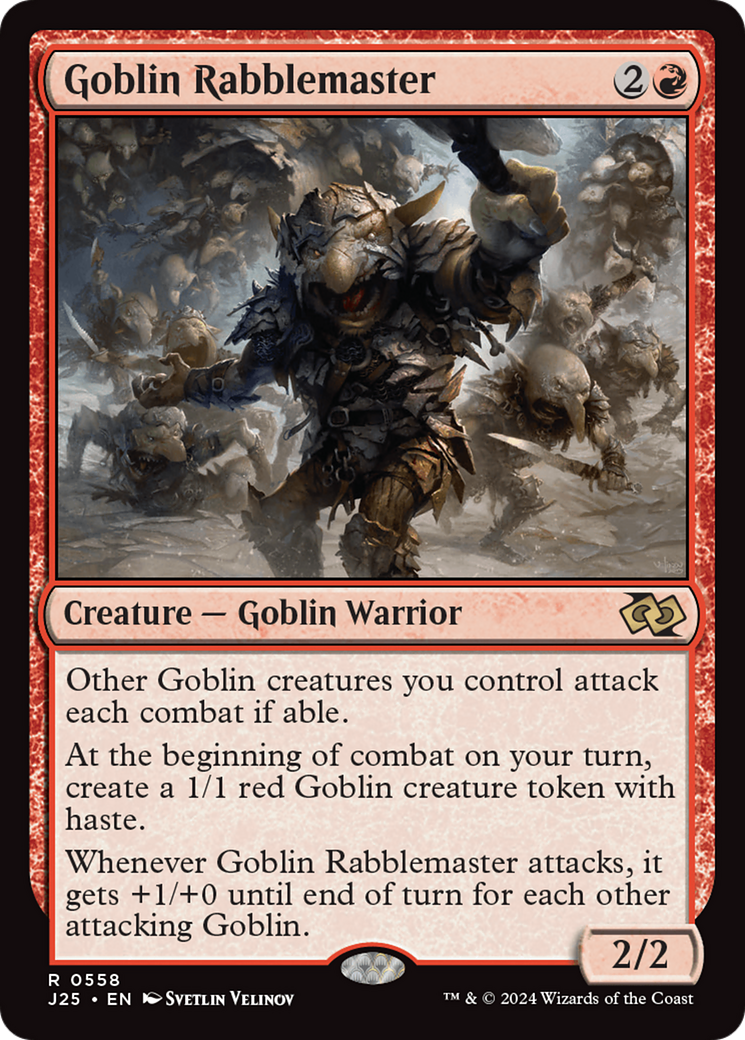 Goblin Rabblemaster (J25-558) - Foundations Jumpstart - Premium MTG Single from Wizards of the Coast - Just $0.44! Shop now at Game Crave Tournament Store