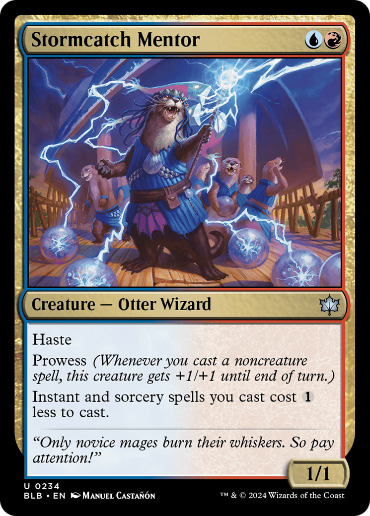 Stormcatch Mentor (BLB-234) - Bloomburrow Foil - Premium MTG Single from Wizards of the Coast - Just $1.42! Shop now at Game Crave Tournament Store