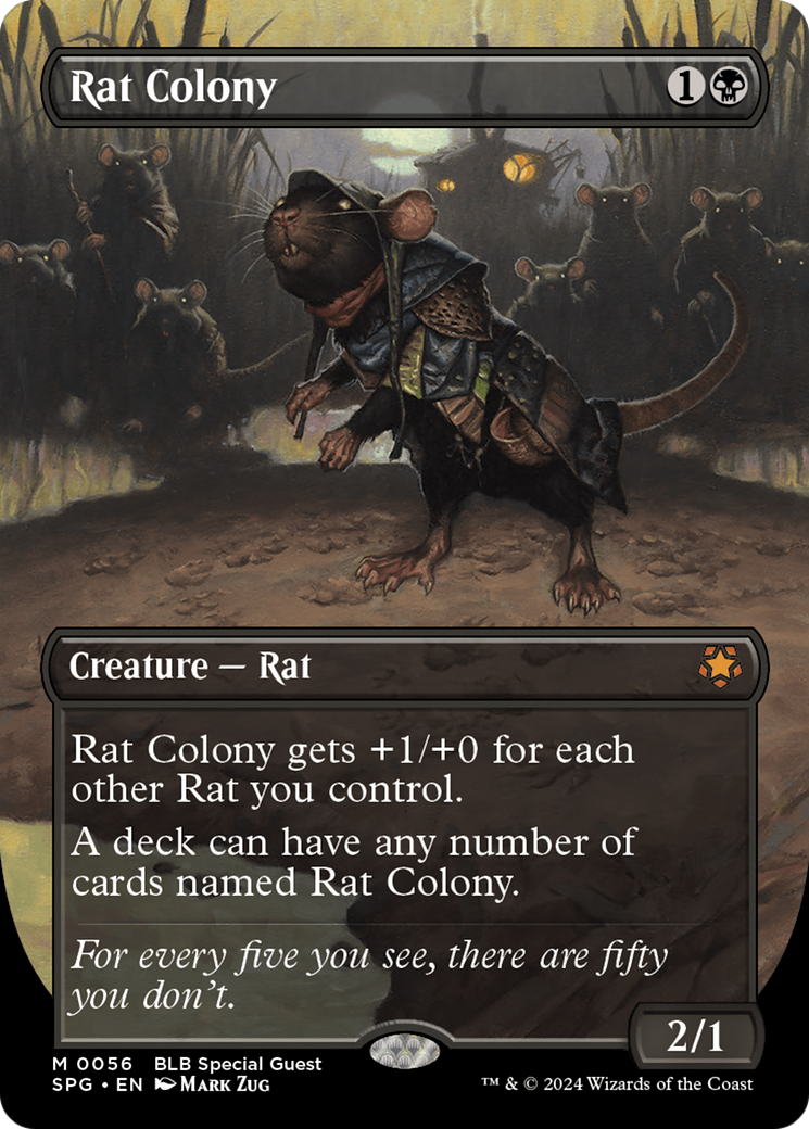 Rat Colony (SPG-056) - Special Guests (Borderless) - Premium MTG Single from Wizards of the Coast - Just $7.19! Shop now at Game Crave Tournament Store
