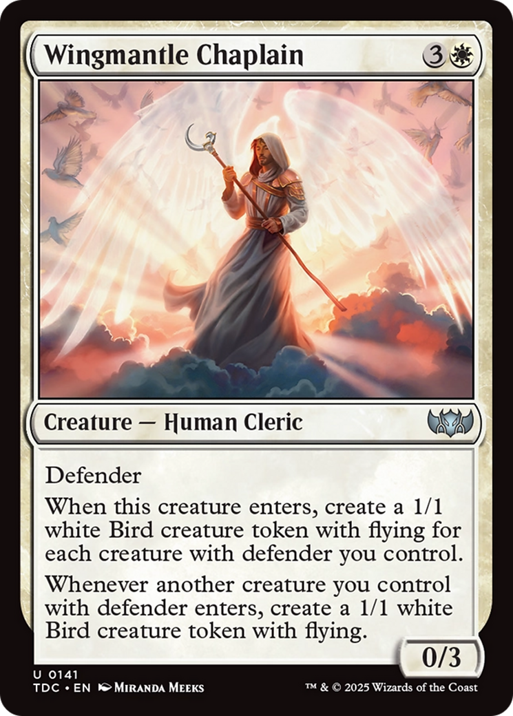 Wingmantle Chaplain (TDC-141) - Tarkir: Dragonstorm Commander - Premium MTG Single from Wizards of the Coast - Just $0.08! Shop now at Game Crave Tournament Store