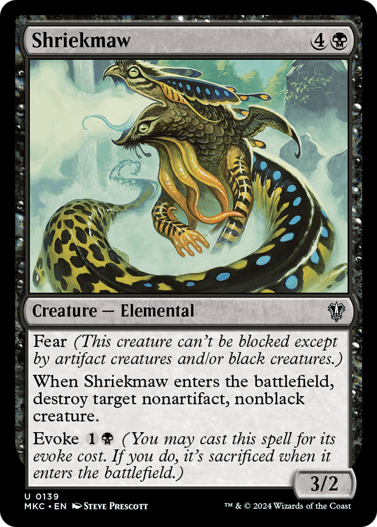 Shriekmaw (MKC-139) - Murders at Karlov Manor Commander - Premium MTG Single from Wizards of the Coast - Just $0.25! Shop now at Game Crave Tournament Store