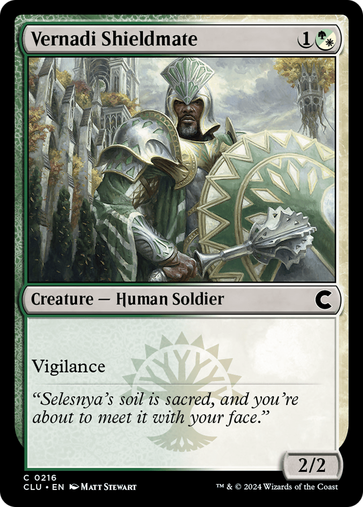 Vernadi Shieldmate (CLU-216) - Ravnica: Clue Edition - Premium MTG Single from Wizards of the Coast - Just $0.25! Shop now at Game Crave Tournament Store