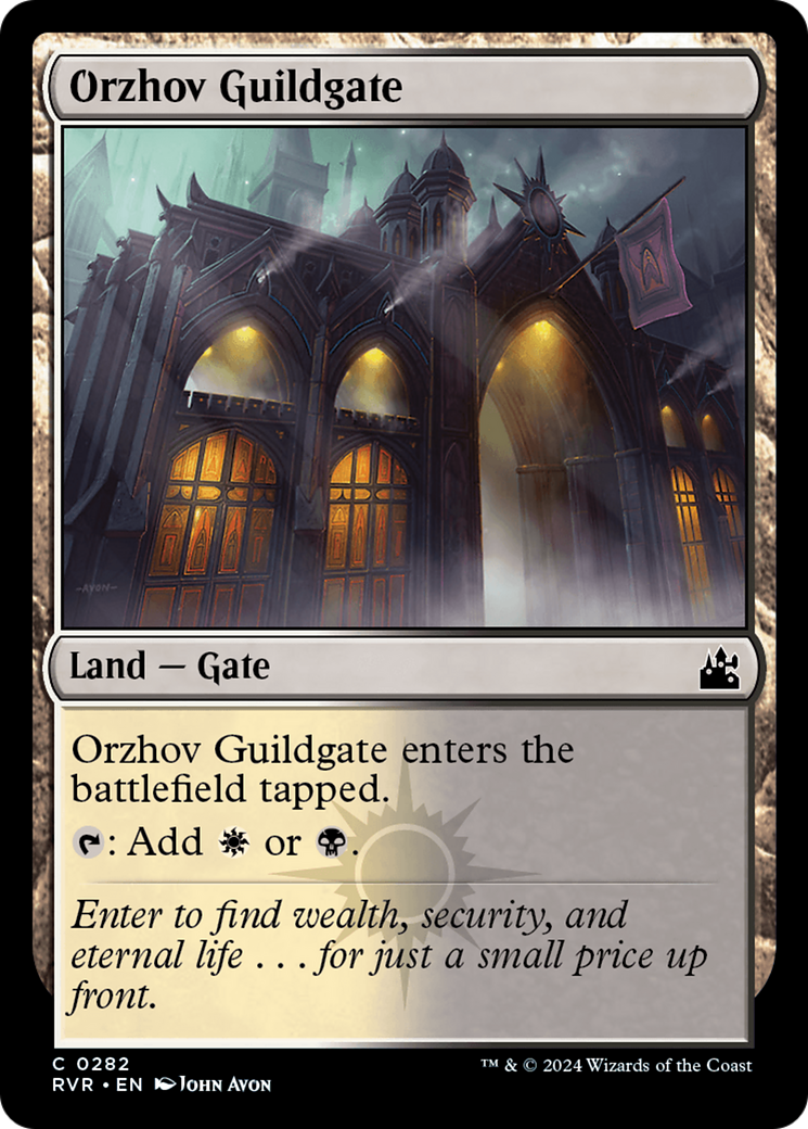Orzhov Guildgate (RVR-282) - Ravnica Remastered Foil - Premium MTG Single from Wizards of the Coast - Just $0.25! Shop now at Game Crave Tournament Store