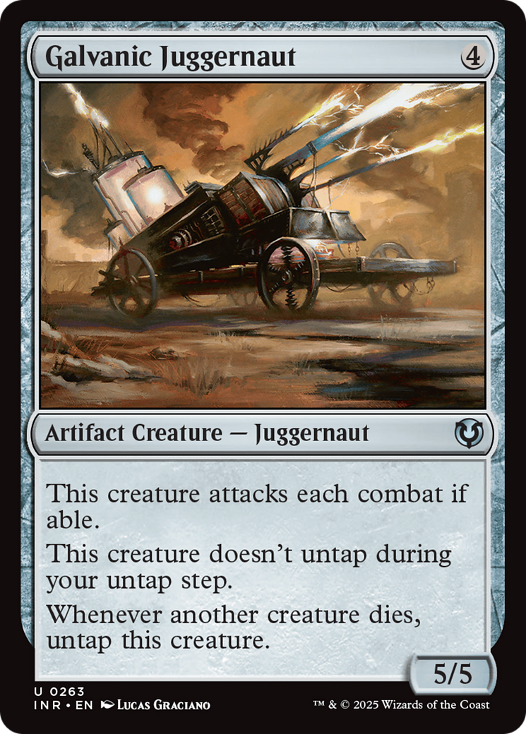 Galvanic Juggernaut (-263) - Innistrad Remastered - Premium MTG Single from Wizards of the Coast - Just $0.25! Shop now at Game Crave Tournament Store
