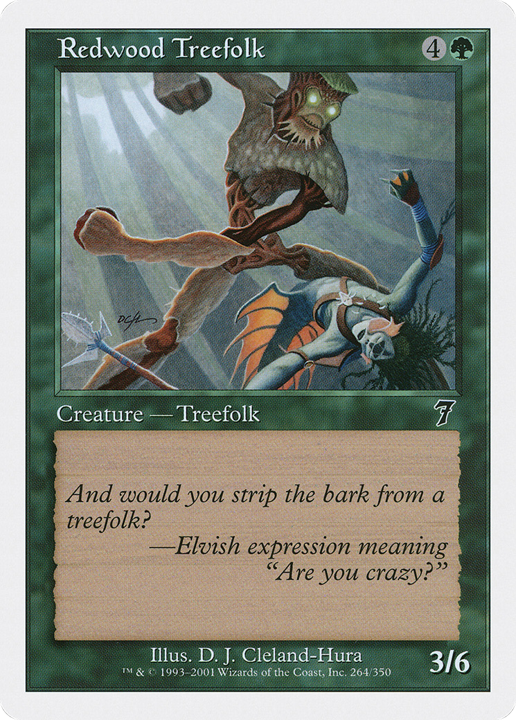 Redwood Treefolk (7ED-264) - Seventh Edition