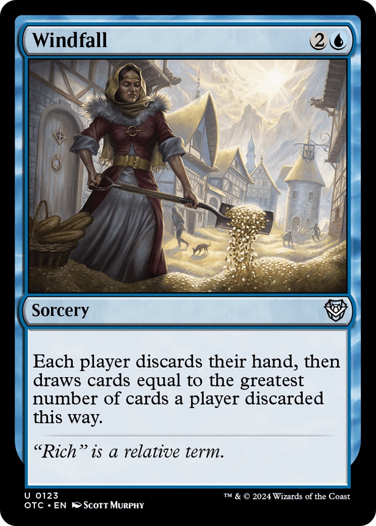 Windfall (OTC-123) - Outlaws of Thunder Junction Commander - Premium MTG Single from Wizards of the Coast - Just $2.74! Shop now at Game Crave Tournament Store