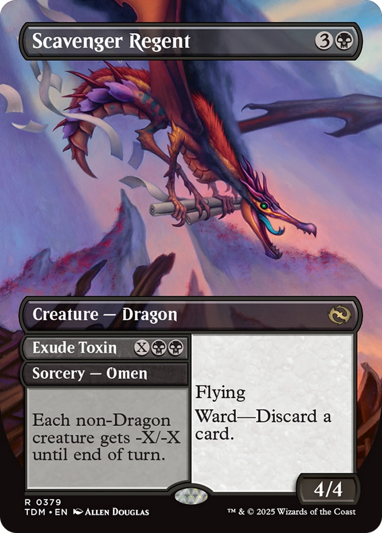 Scavenger Regent // Exude Toxin // Scavenger Regent (TDM-379) - Tarkir: Dragonstorm (Borderless) Foil - Premium MTG Single from Wizards of the Coast - Just $0.47! Shop now at Game Crave Tournament Store