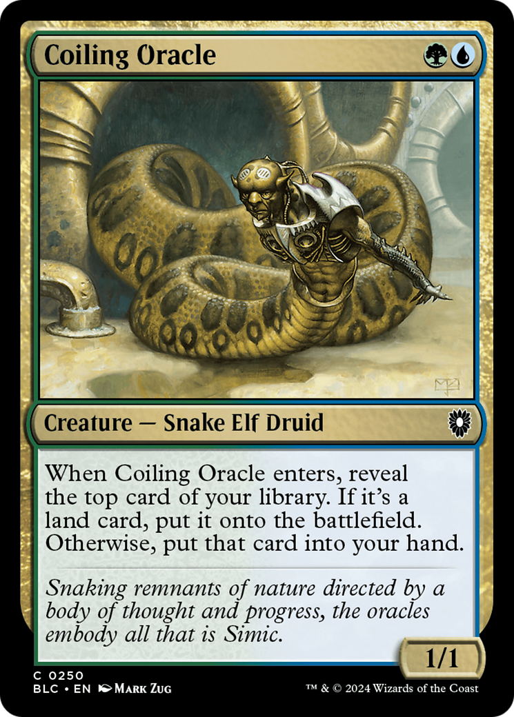 Coiling Oracle (BLC-250) - Bloomburrow Commander - Premium MTG Single from Wizards of the Coast - Just $0.25! Shop now at Game Crave Tournament Store
