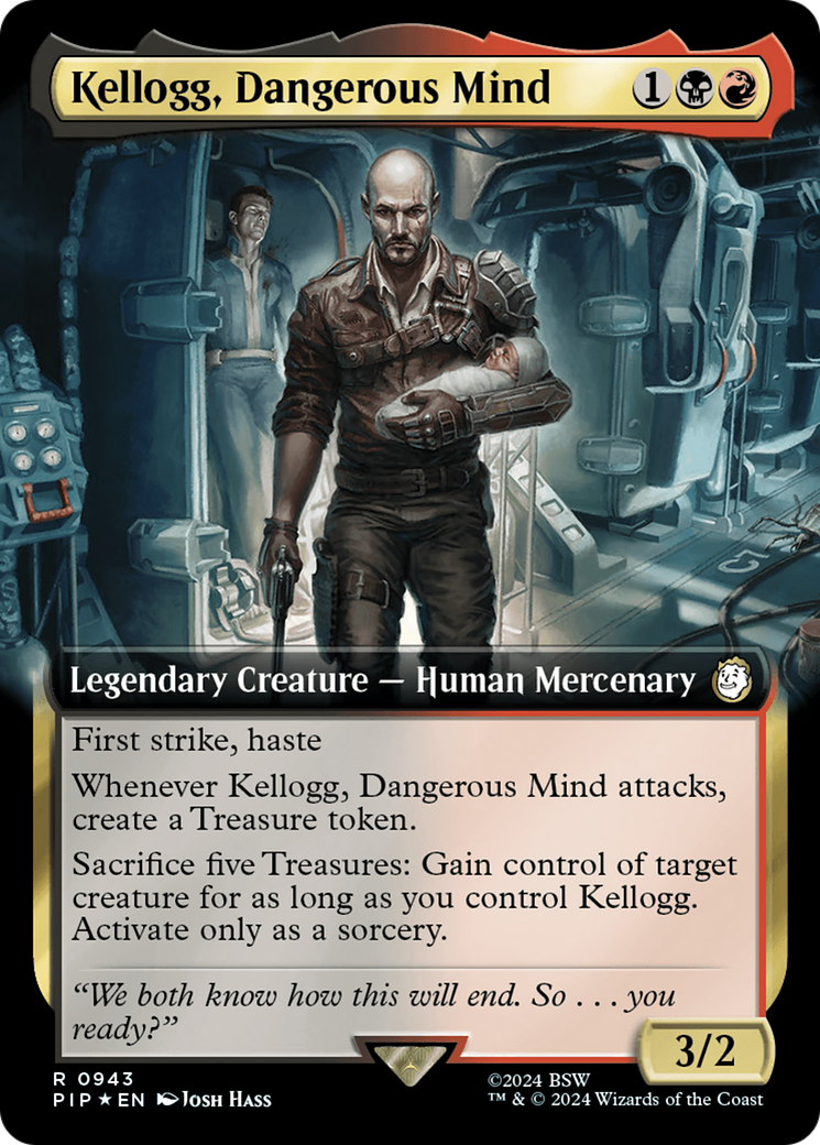 Kellogg, Dangerous Mind (PIP-943) - Fallout: (Extended Art) - Premium MTG Single from Wizards of the Coast - Just $6.97! Shop now at Game Crave Tournament Store