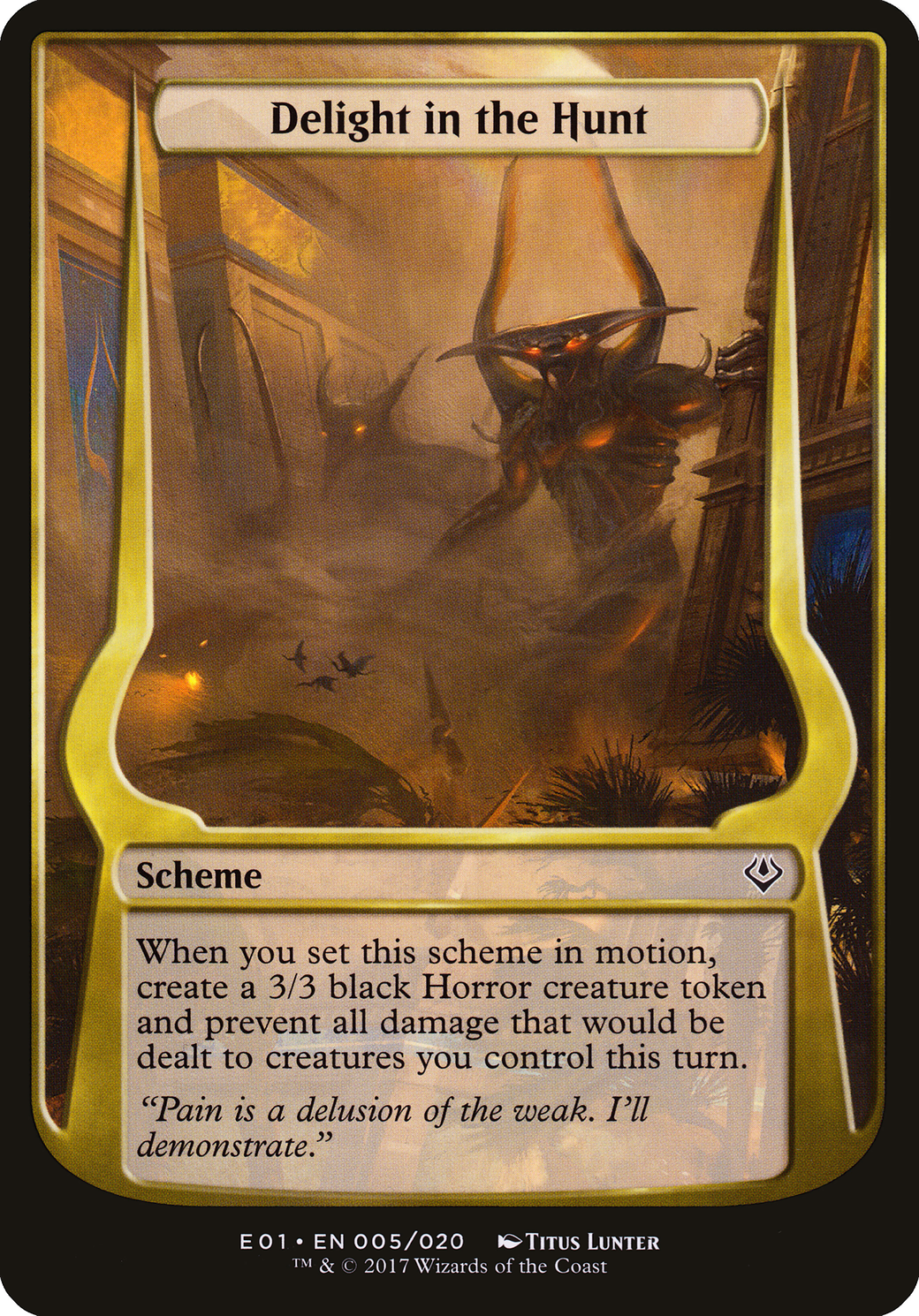 Delight in the Hunt (OE01-05★) - Archenemy: Nicol Bolas Schemes