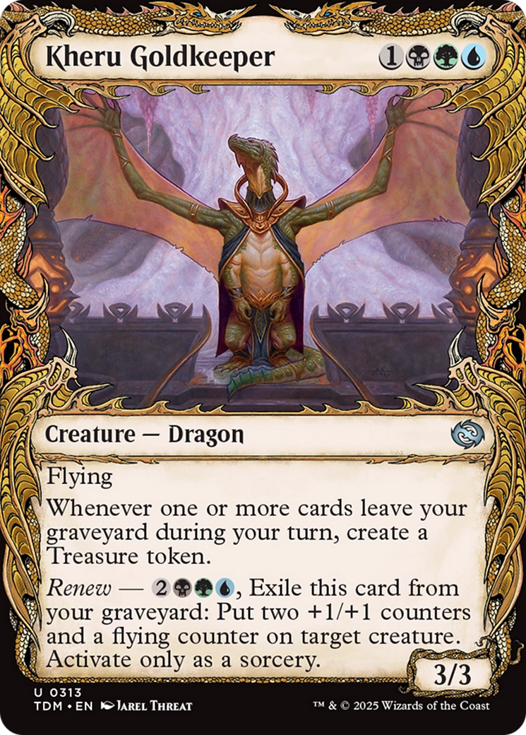Kheru Goldkeeper (TDM-313) - Tarkir: Dragonstorm: (Showcase) Foil - Premium MTG Single from Wizards of the Coast - Just $0.08! Shop now at Game Crave Tournament Store