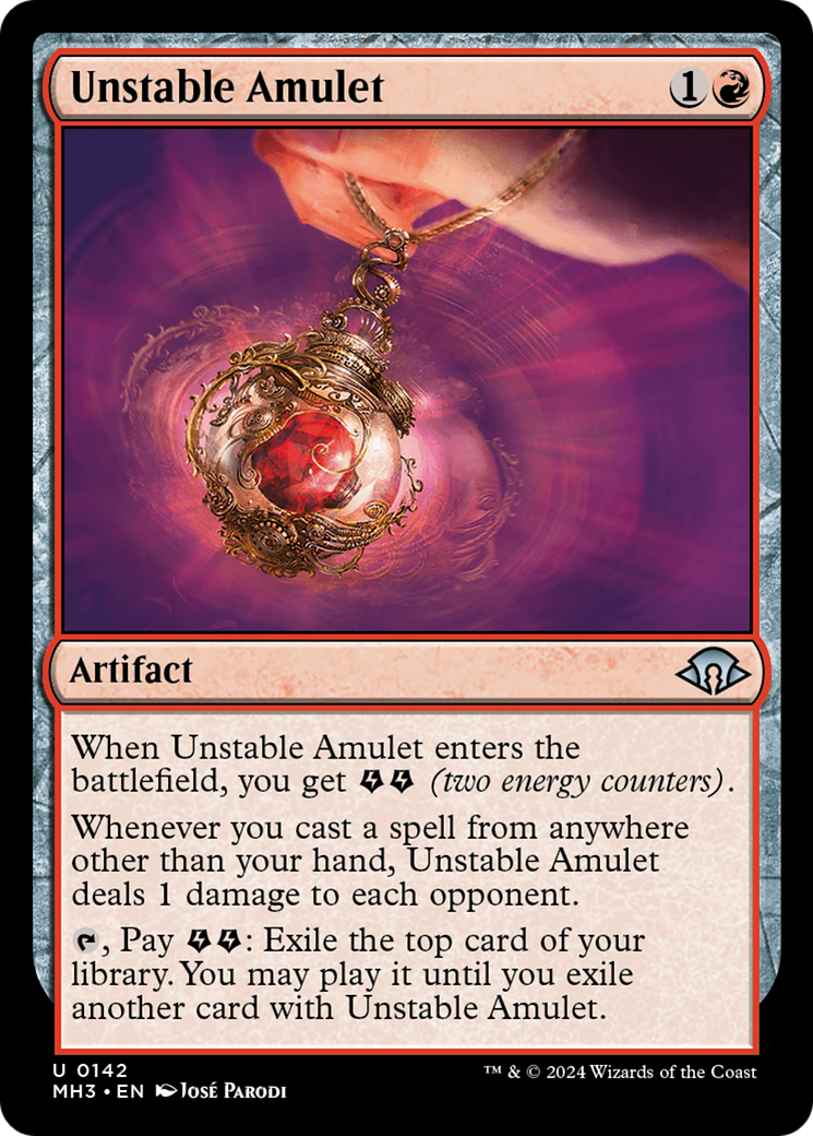 Unstable Amulet (MH3-142) - Modern Horizons 3 Foil - Premium MTG Single from Wizards of the Coast - Just $0.25! Shop now at Game Crave Tournament Store