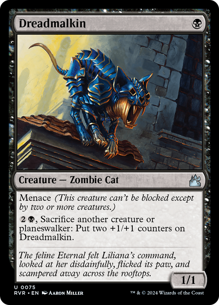 Dreadmalkin (RVR-075) - Ravnica Remastered Foil - Premium MTG Single from Wizards of the Coast - Just $0.25! Shop now at Game Crave Tournament Store