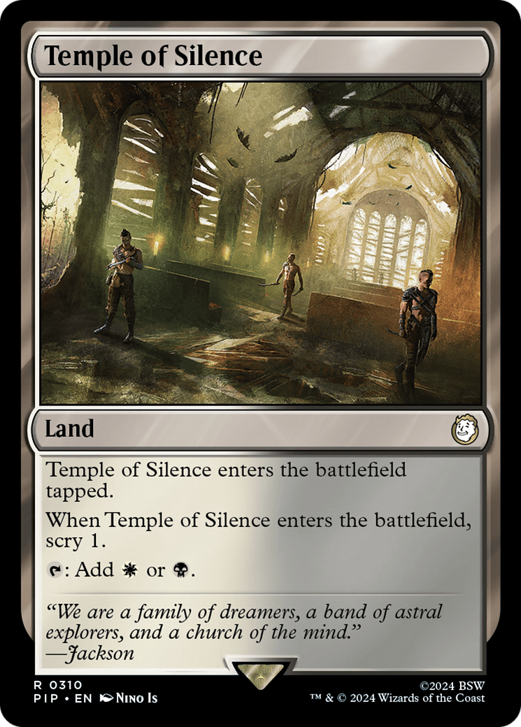 Temple of Silence (PIP-310) - Fallout Foil - Premium MTG Single from Wizards of the Coast - Just $0.40! Shop now at Game Crave Tournament Store