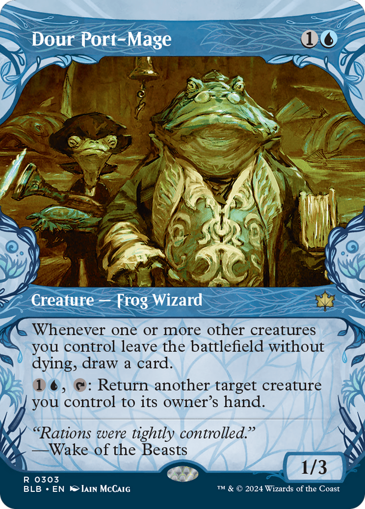 Dour Port-Mage (BLB-303) - Bloomburrow: (Showcase) - Premium MTG Single from Wizards of the Coast - Just $1.67! Shop now at Game Crave Tournament Store