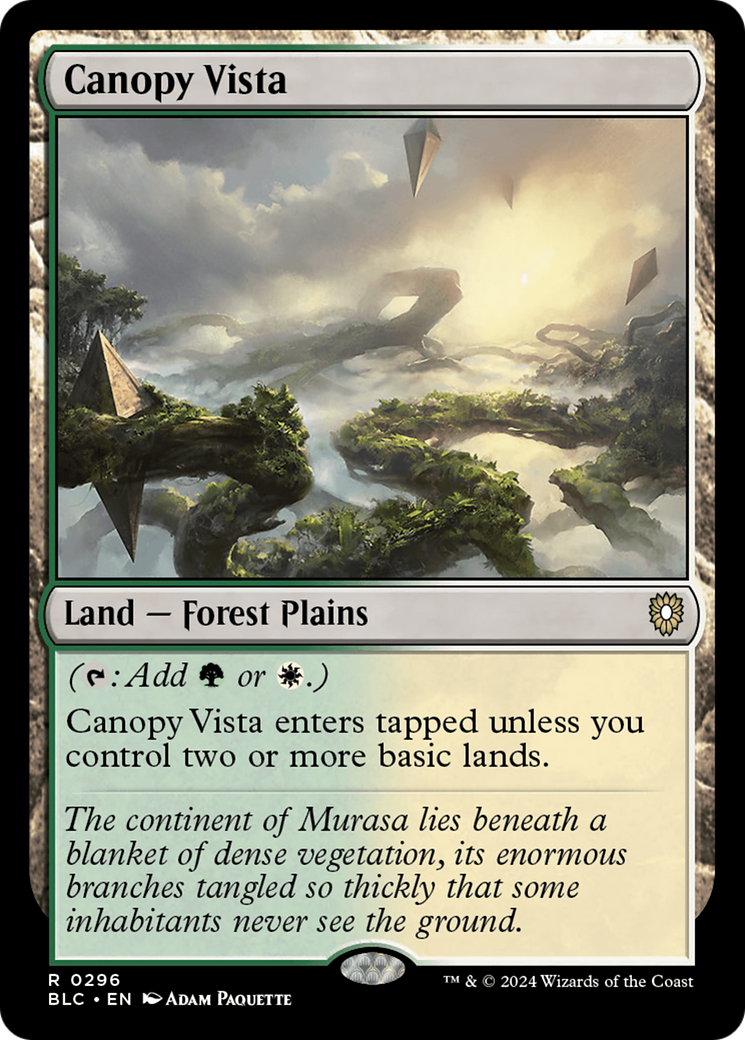 Canopy Vista (BLC-296) - Bloomburrow Commander - Premium MTG Single from Wizards of the Coast - Just $0.25! Shop now at Game Crave Tournament Store