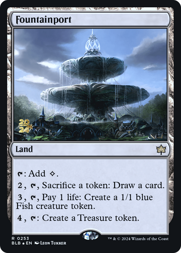 Fountainport (PBLB-253S) - Bloomburrow Promos Foil - Premium MTG Single from Wizards of the Coast - Just $5.92! Shop now at Game Crave Tournament Store