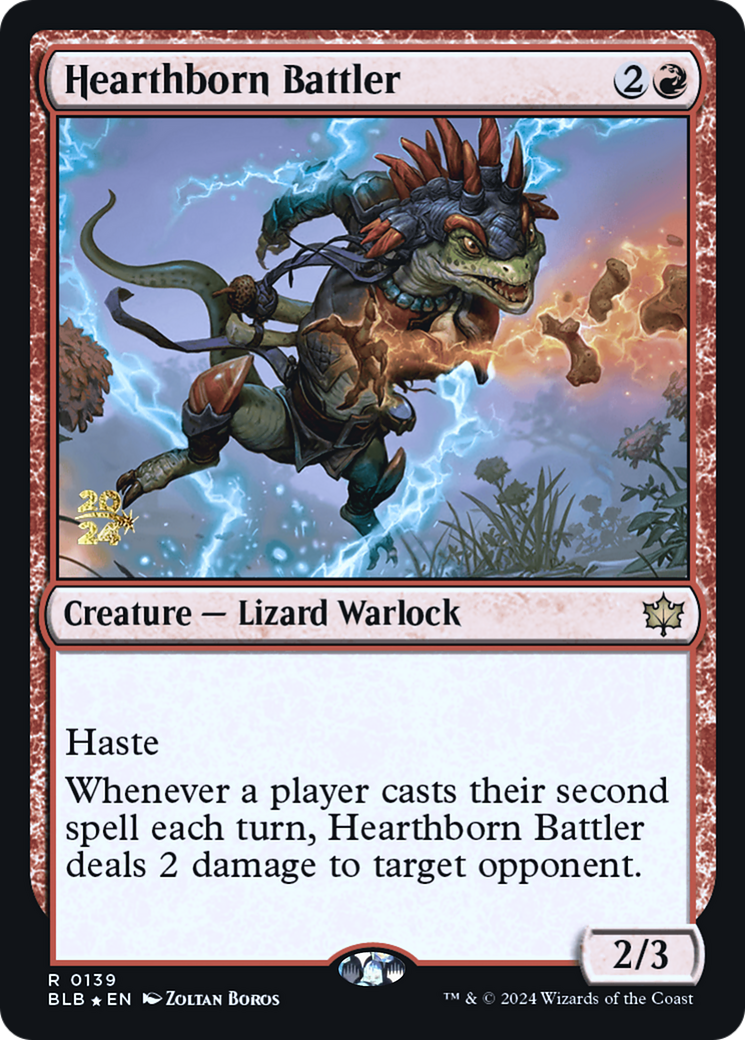 Hearthborn Battler (PBLB-139S) - Bloomburrow Promos Foil - Premium MTG Single from Wizards of the Coast - Just $0.46! Shop now at Game Crave Tournament Store