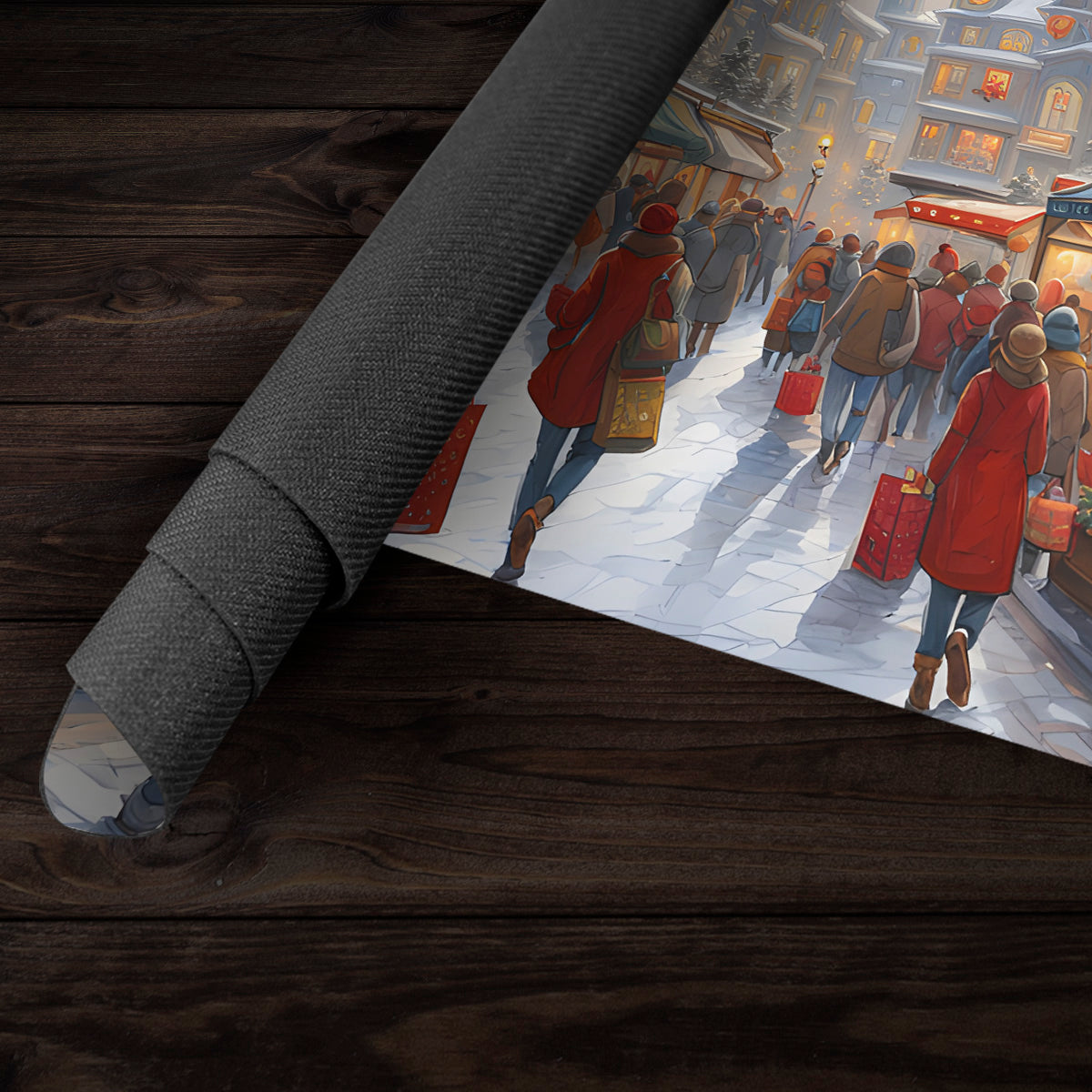 Winter Shopping Playmat - Premium Playmat from Inked Gaming - Just $34.99! Shop now at Game Crave Tournament Store