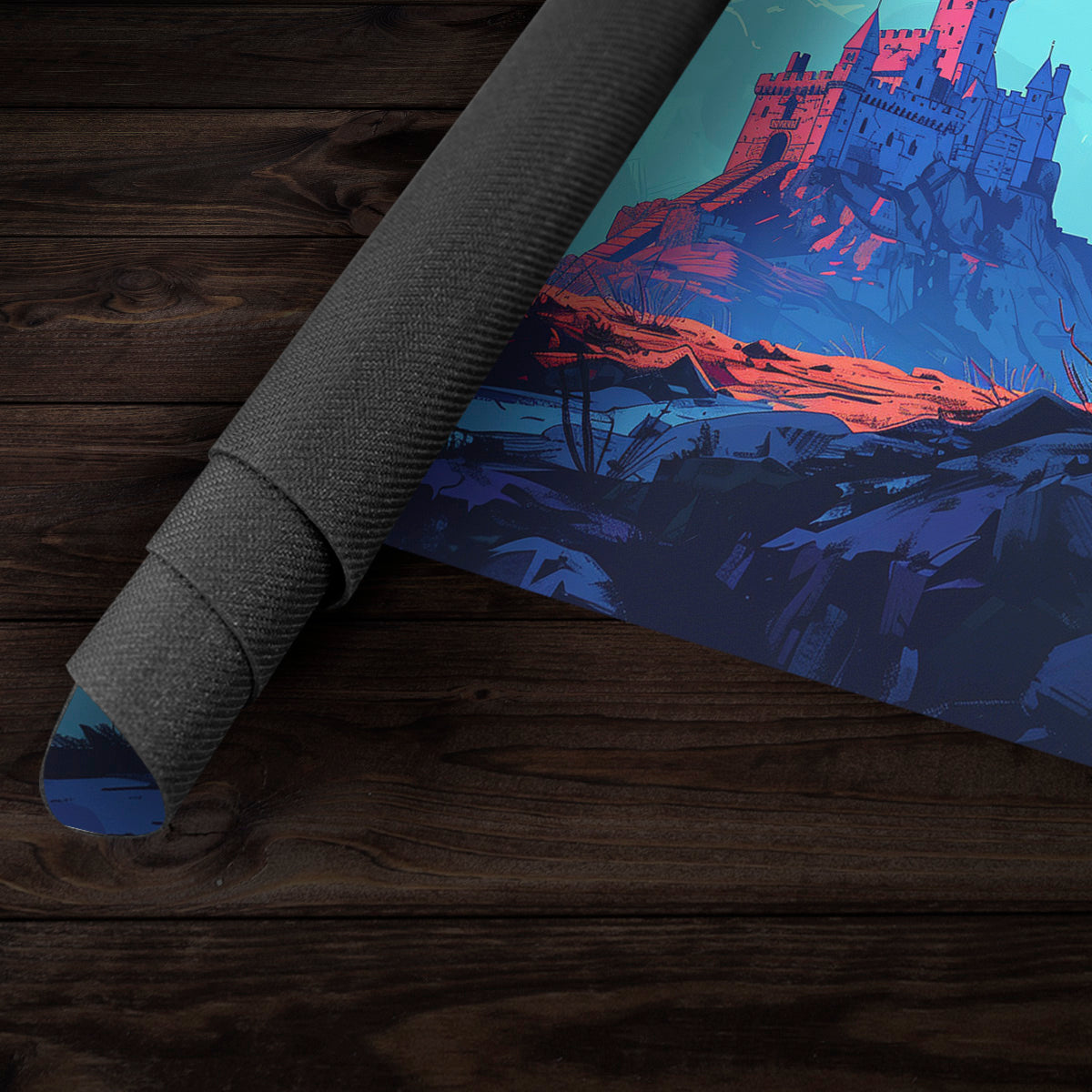 Two Tone Castle Playmat - Premium Playmat from Inked Gaming - Just $34.99! Shop now at Game Crave Tournament Store