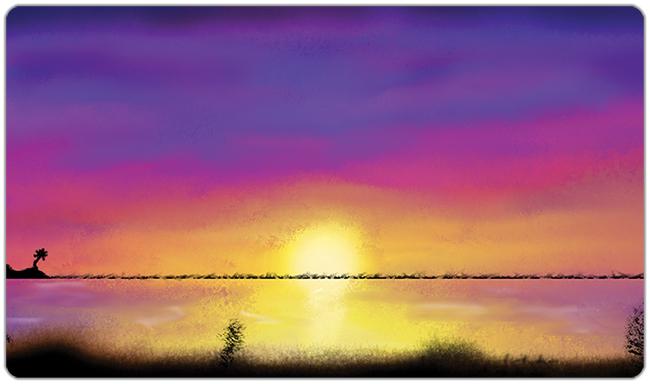 Sunset on the Purple Coast Playmat - Premium Playmat from Inked Gaming - Just $34.99! Shop now at Game Crave Tournament Store