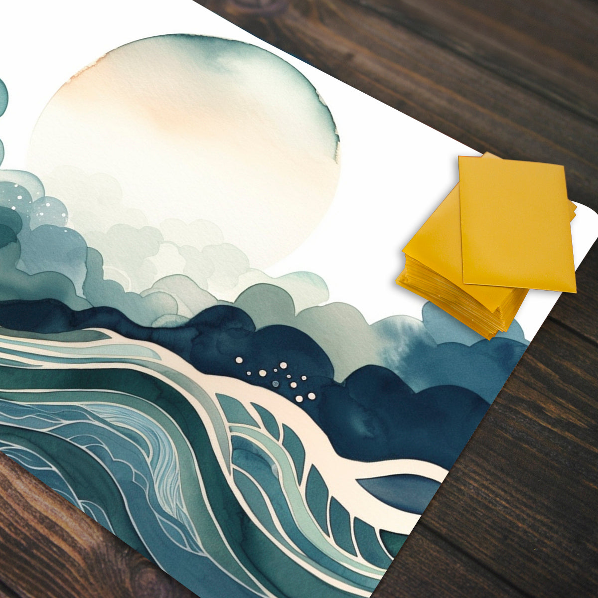 Watercolor Waves Playmat - Premium Playmat from Inked Gaming - Just $34.99! Shop now at Game Crave Tournament Store