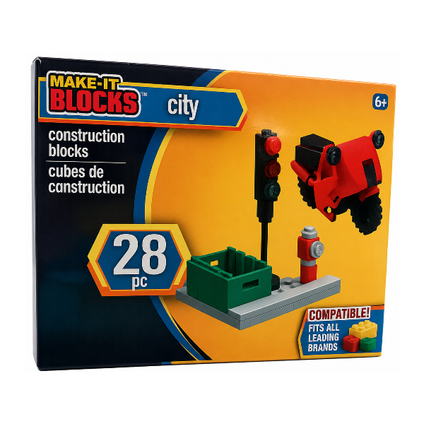 Make It Blocks - City Motorcycle Building Set (28 Pieces)
