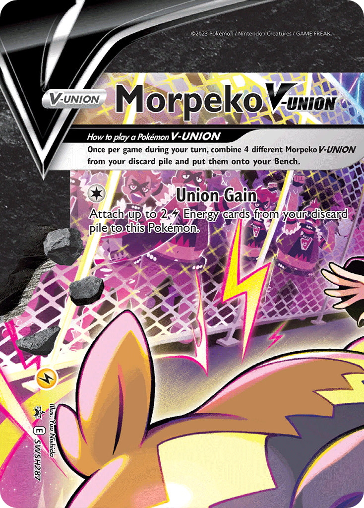 Morpeko V-UNION SWSH287/307 - SWSH Black Star Promos Holofoil