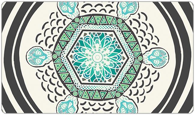 White Skull Mandala Playmat - Premium Playmat from Inked Gaming - Just $34.99! Shop now at Game Crave Tournament Store