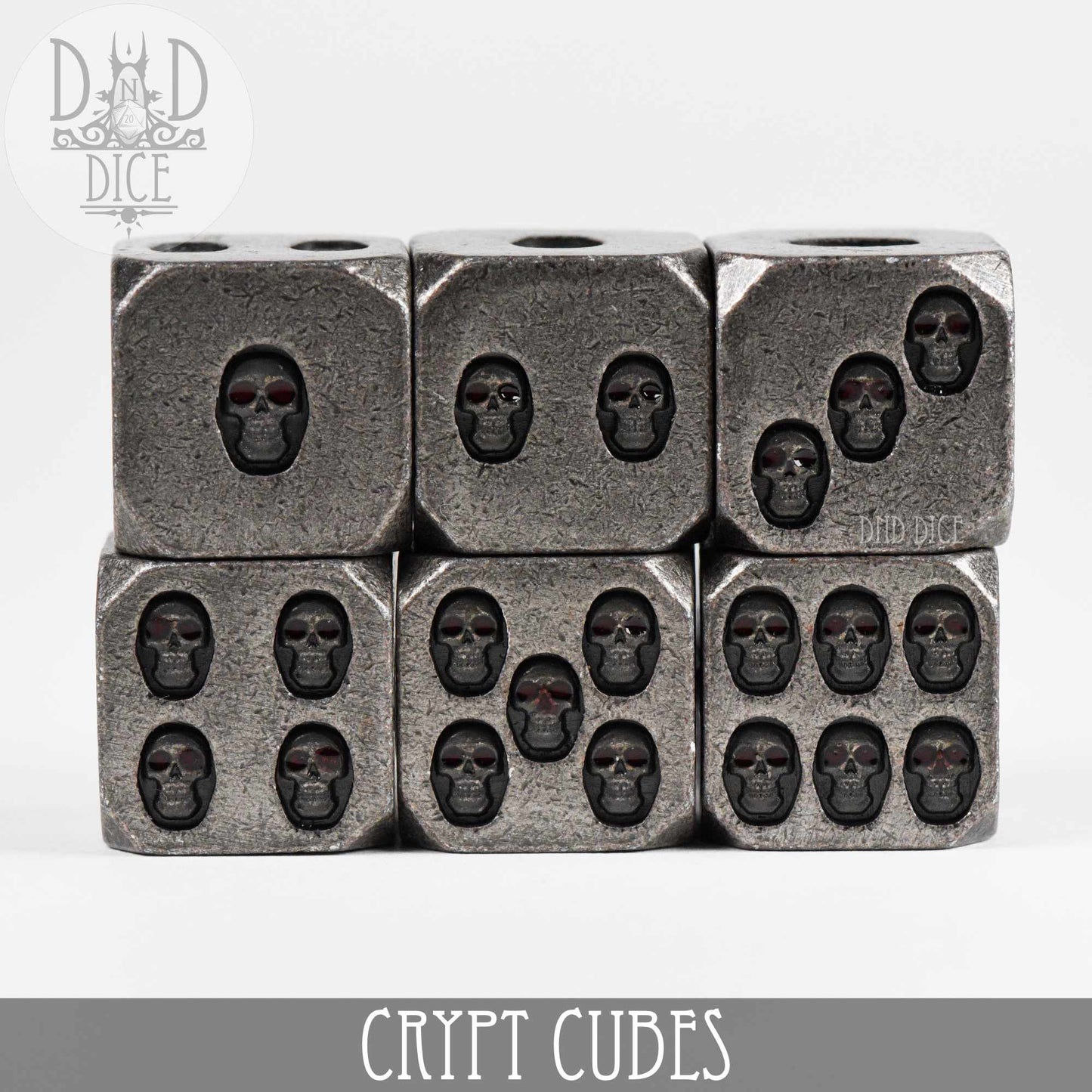 Crypt Cubes 6D6 Metal Dice Set - Premium Dice Sets & Games from DND DICE - Just $40! Shop now at Game Crave Tournament Store