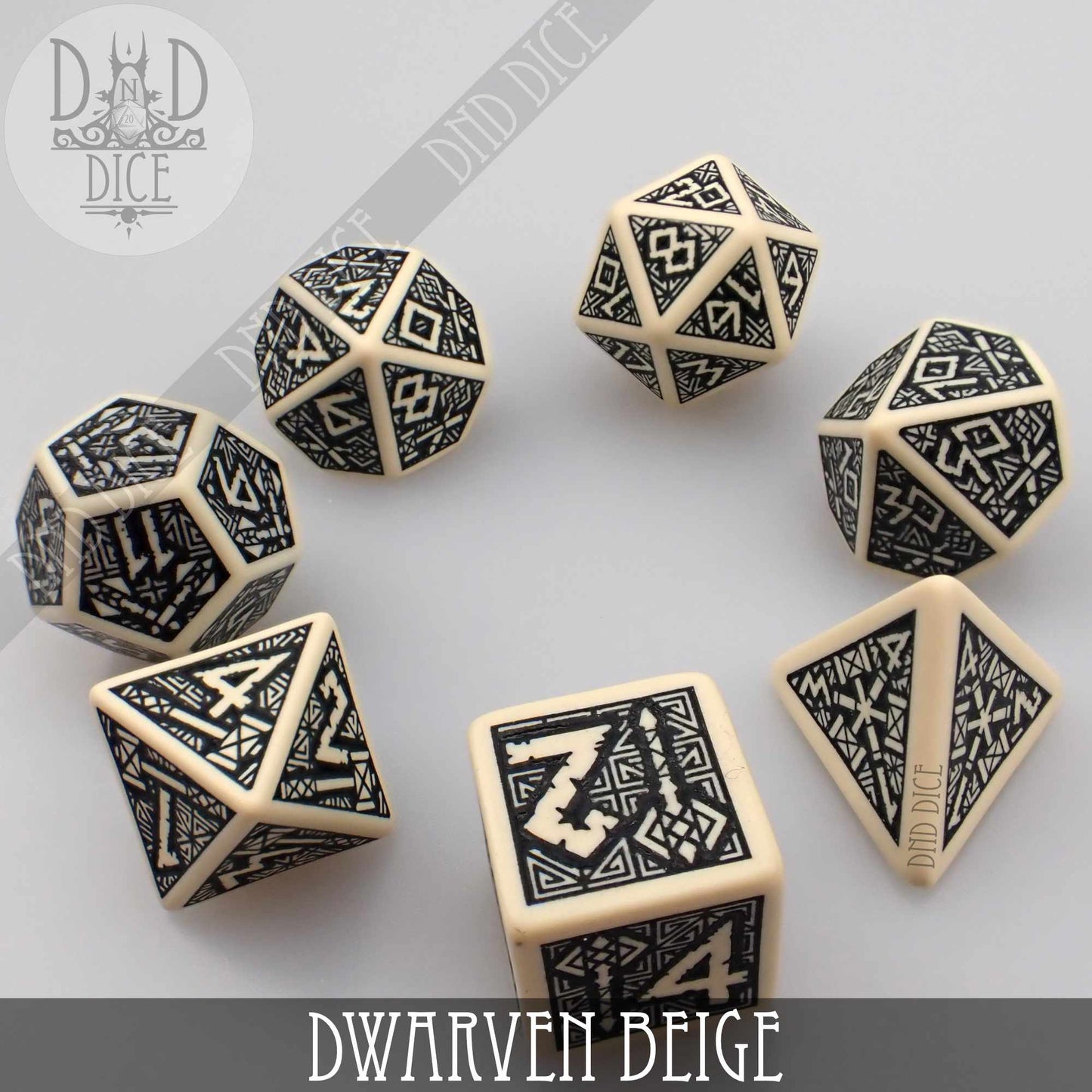 Dwarven Beige Dice Set - Premium Dice Sets & Games from DND DICE - Just $19! Shop now at Game Crave Tournament Store